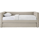 Meridian Beverly Beige Vegan Leather Twin Daybed IMAGE 3