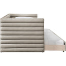 Meridian Beverly Beige Vegan Leather Twin Daybed IMAGE 4