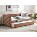 Meridian Beverly Cognac Vegan Leather Twin Daybed IMAGE 2