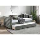 Meridian Beverly Green Vegan Leather Twin Daybed IMAGE 2