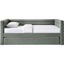 Meridian Beverly Green Vegan Leather Twin Daybed IMAGE 3
