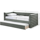 Meridian Beverly Green Vegan Leather Twin Daybed IMAGE 7