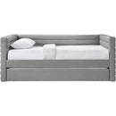 Meridian Beverly Grey Vegan Leather Twin Daybed IMAGE 3