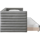 Meridian Beverly Grey Vegan Leather Twin Daybed IMAGE 4