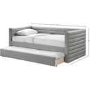 Meridian Beverly Grey Vegan Leather Twin Daybed IMAGE 7