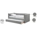 Meridian Beverly Grey Vegan Leather Twin Daybed IMAGE 8