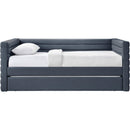 Meridian Beverly Navy Vegan Leather Twin Daybed IMAGE 3