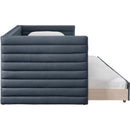 Meridian Beverly Navy Vegan Leather Twin Daybed IMAGE 4