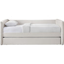 Meridian Colton Cream Linen Textured Fabric Twin Daybed IMAGE 3