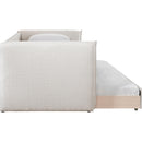Meridian Colton Cream Linen Textured Fabric Twin Daybed IMAGE 4
