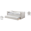 Meridian Colton Cream Linen Textured Fabric Twin Daybed IMAGE 8
