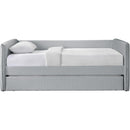 Meridian Colton Grey Linen Textured Fabric Twin Daybed IMAGE 3