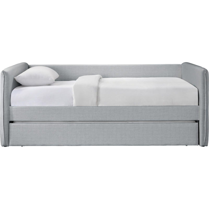 Meridian Colton Grey Linen Textured Fabric Twin Daybed IMAGE 3