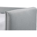 Meridian Colton Grey Linen Textured Fabric Twin Daybed IMAGE 6