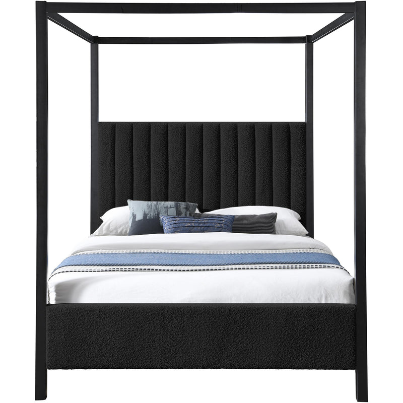 Meridian Kelly Black Boucle Fabric King Bed (3 Boxes) IMAGE 3