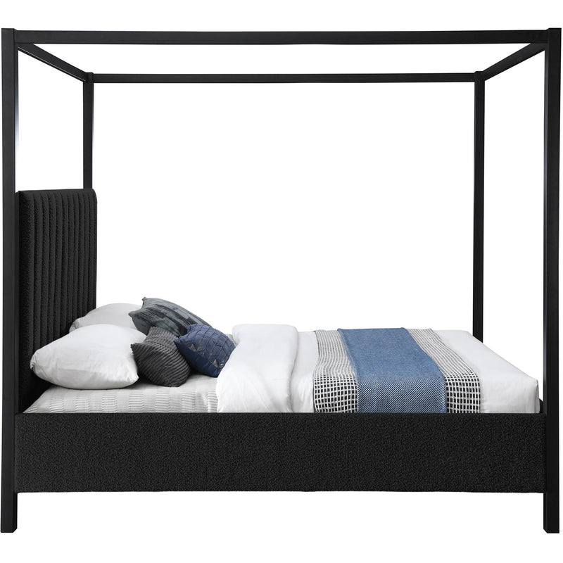 Meridian Kelly Black Boucle Fabric King Bed (3 Boxes) IMAGE 4