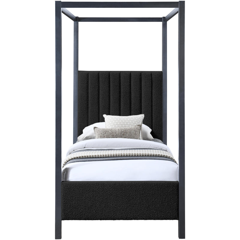 Meridian Kelly Black Boucle Fabric Twin Bed (3 Boxes) IMAGE 3