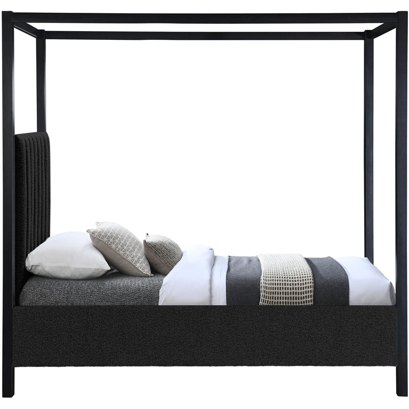 Meridian Kelly Black Boucle Fabric Twin Bed (3 Boxes) IMAGE 4