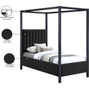 Meridian Kelly Black Boucle Fabric Twin Bed (3 Boxes) IMAGE 7