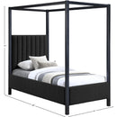 Meridian Kelly Black Boucle Fabric Twin Bed (3 Boxes) IMAGE 8