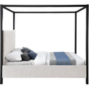 Meridian Kelly Cream Boucle Fabric Full Bed (3 Boxes) IMAGE 4