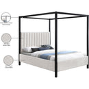 Meridian Kelly Cream Boucle Fabric King Bed (3 Boxes) IMAGE 7