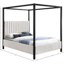 Meridian Kelly Cream Boucle Fabric King Bed (3 Boxes) IMAGE 8