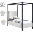 Meridian Kelly Cream Boucle Fabric Twin Bed (3 Boxes) IMAGE 7