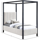 Meridian Kelly Cream Boucle Fabric Twin Bed (3 Boxes) IMAGE 8