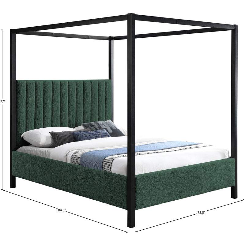 Meridian Kelly Green Boucle Fabric King Bed (3 Boxes) IMAGE 8