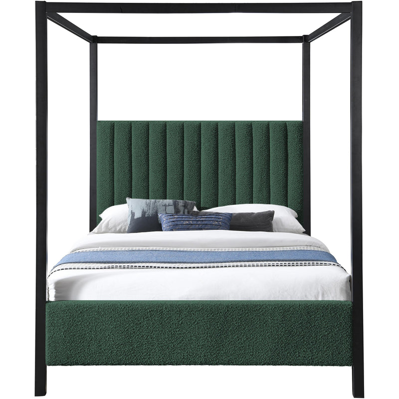 Meridian Kelly Green Boucle Fabric Queen Bed (3 Boxes) IMAGE 3