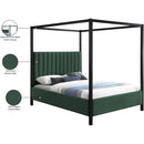 Meridian Kelly Green Boucle Fabric Queen Bed (3 Boxes) IMAGE 7