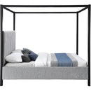 Meridian Kelly Grey Boucle Fabric Full Bed (3 Boxes) IMAGE 4