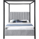 Meridian Kelly Grey Boucle Fabric King Bed (3 Boxes) IMAGE 3
