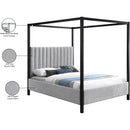 Meridian Kelly Grey Boucle Fabric Queen Bed (3 Boxes) IMAGE 7