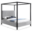 Meridian Kelly Grey Boucle Fabric Queen Bed (3 Boxes) IMAGE 8