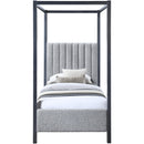 Meridian Kelly Grey Boucle Fabric Twin Bed (3 Boxes) IMAGE 3