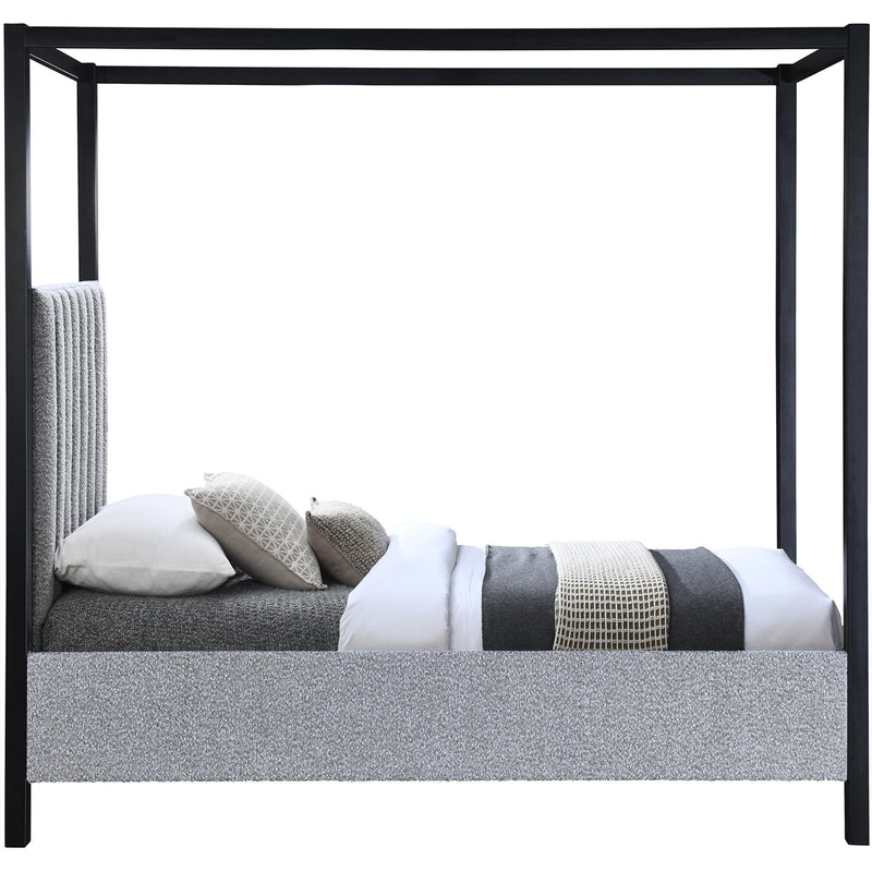 Meridian Kelly Grey Boucle Fabric Twin Bed (3 Boxes) IMAGE 4