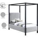 Meridian Kelly Grey Boucle Fabric Twin Bed (3 Boxes) IMAGE 7