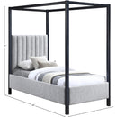 Meridian Kelly Grey Boucle Fabric Twin Bed (3 Boxes) IMAGE 8