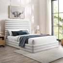 Meridian Maxwell Cream Linen Textured Fabric King Bed (3 Boxes) IMAGE 2