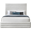 Meridian Maxwell Cream Linen Textured Fabric Queen Bed (3 Boxes) IMAGE 3