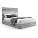 Meridian Maxwell Grey Linen Textured Fabric King Bed (3 Boxes) IMAGE 1
