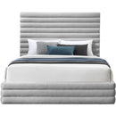 Meridian Maxwell Grey Linen Textured Fabric King Bed (3 Boxes) IMAGE 3