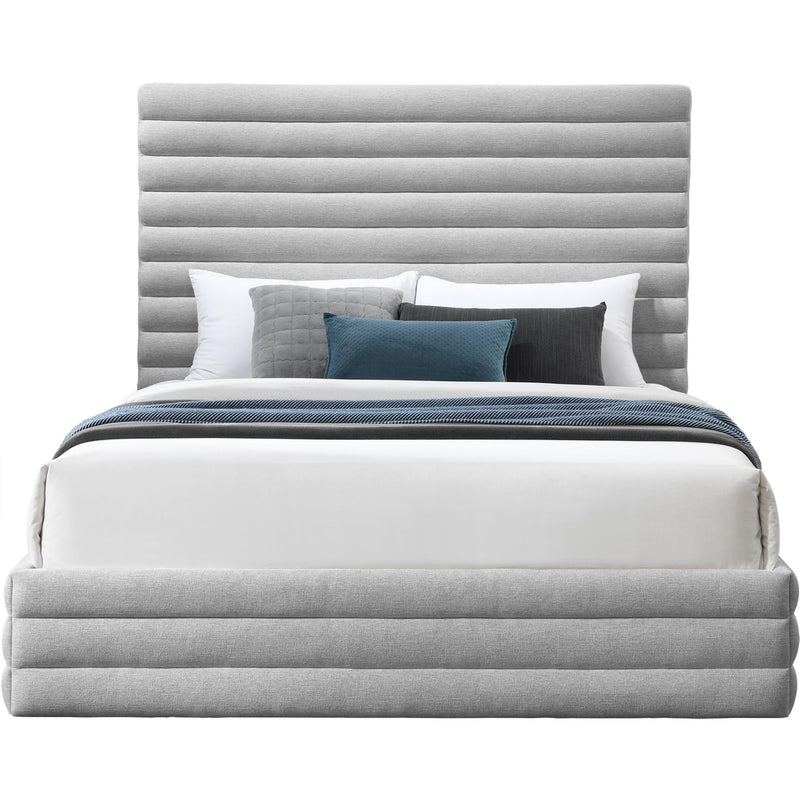 Meridian Maxwell Grey Linen Textured Fabric Queen Bed (3 Boxes) IMAGE 3