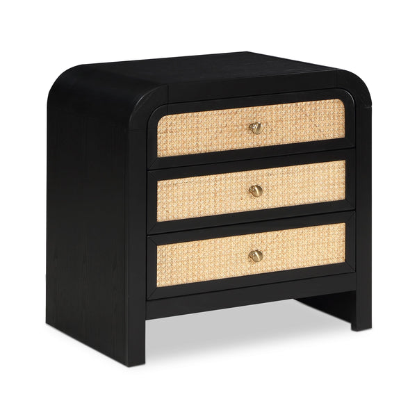 Meridian Siena Black Night Stand IMAGE 1