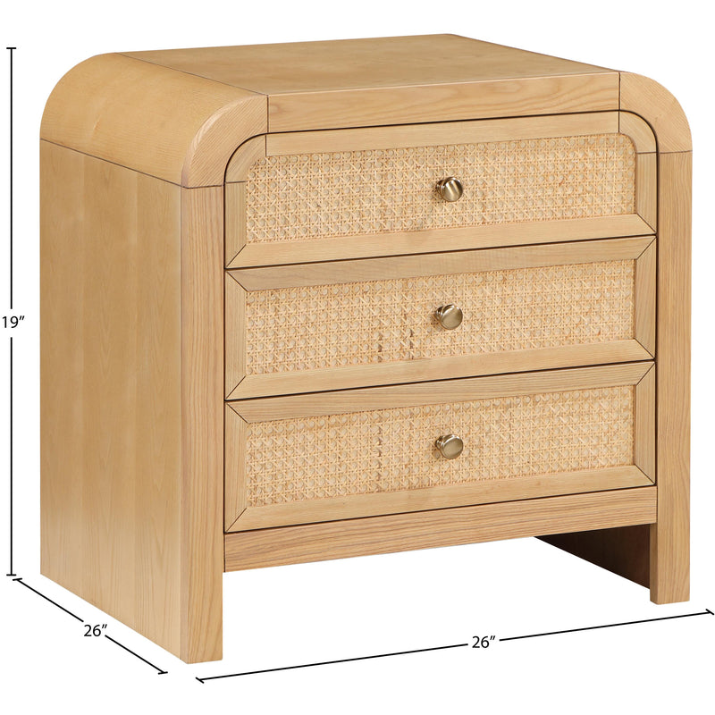 Meridian Siena Natural Night Stand IMAGE 9