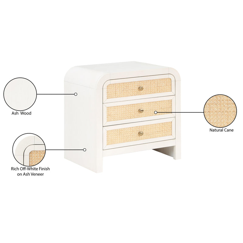 Meridian Siena White Night Stand IMAGE 10