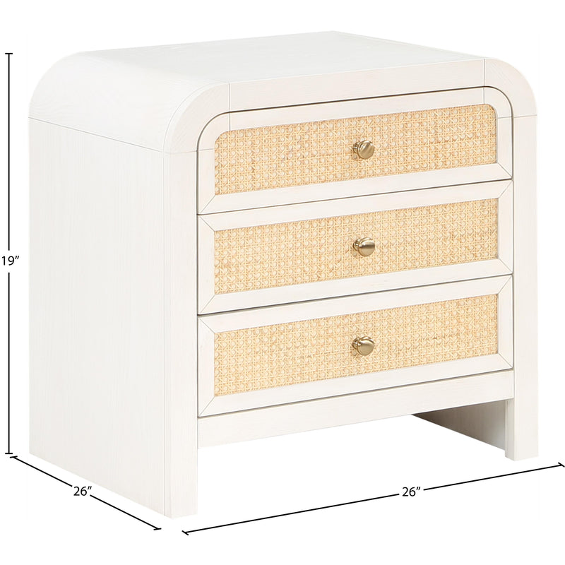 Meridian Siena White Night Stand IMAGE 9