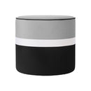 TOV-OC68569 Klondike Grey&Black Velvet Ottoman